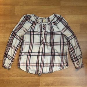 Faded Glory Plaid Blouse